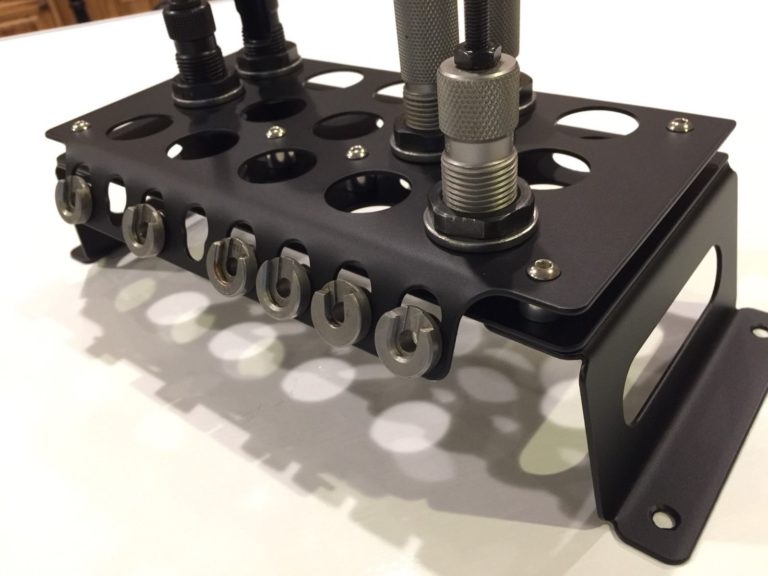 Lock N Load (Hornady) Die Rack with Shellholder (For 7/8″ dies equipped ...